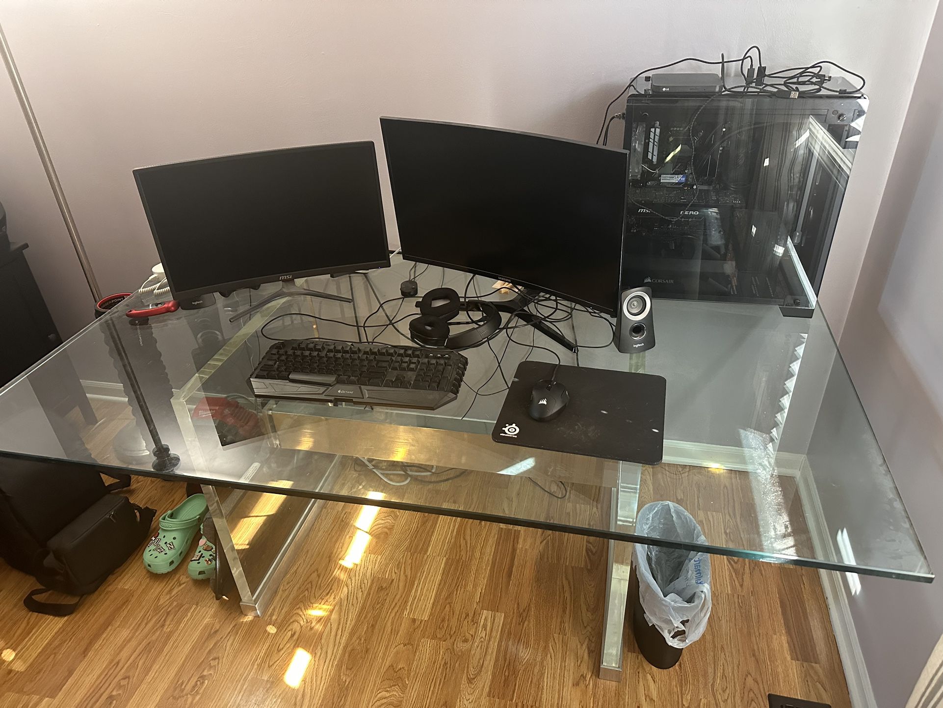 Custom Glass Desk