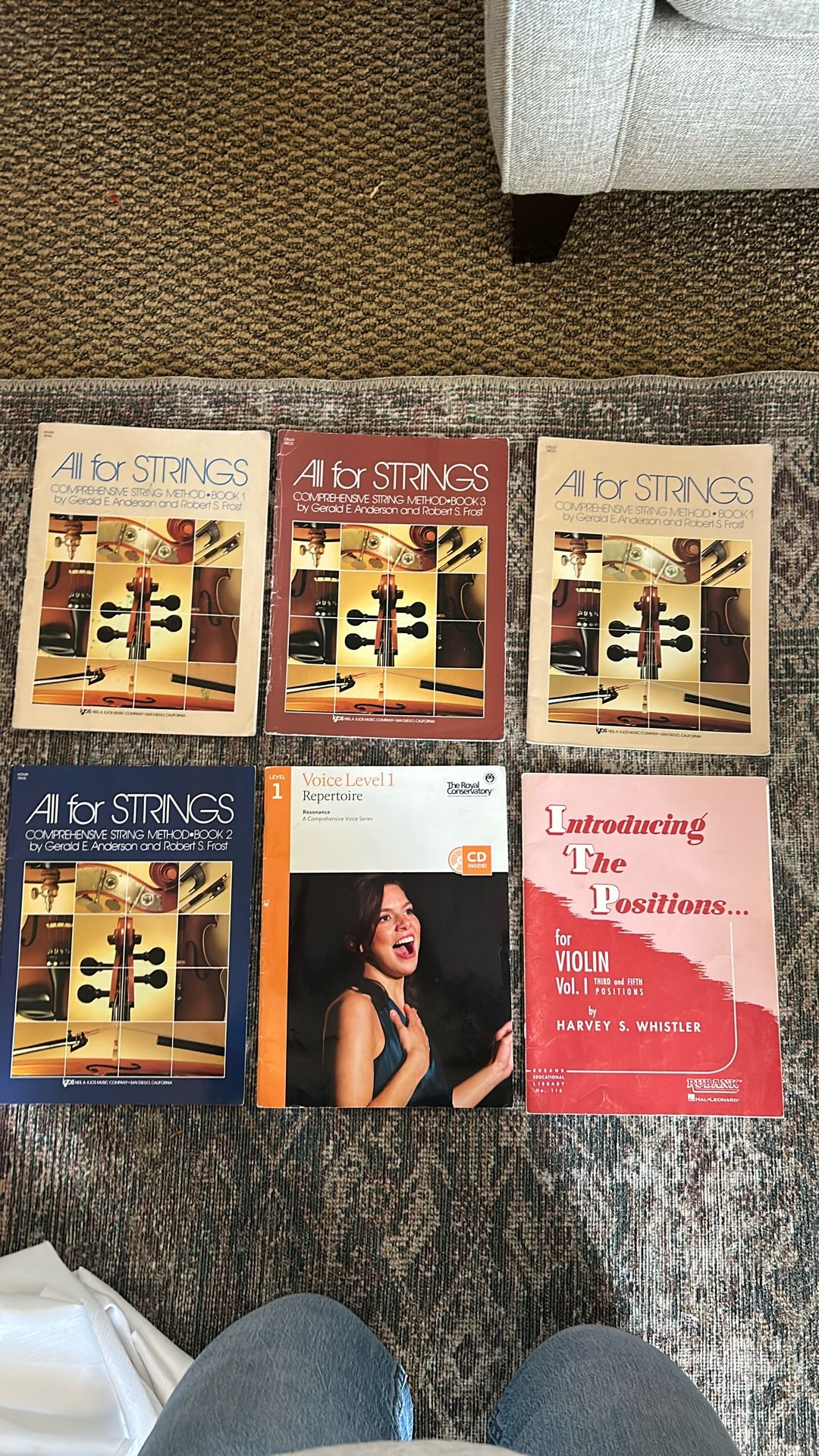 Beginner Cello, Violin, and Voice Lesson Books