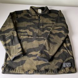 PINK Camo Half Zip Sweater