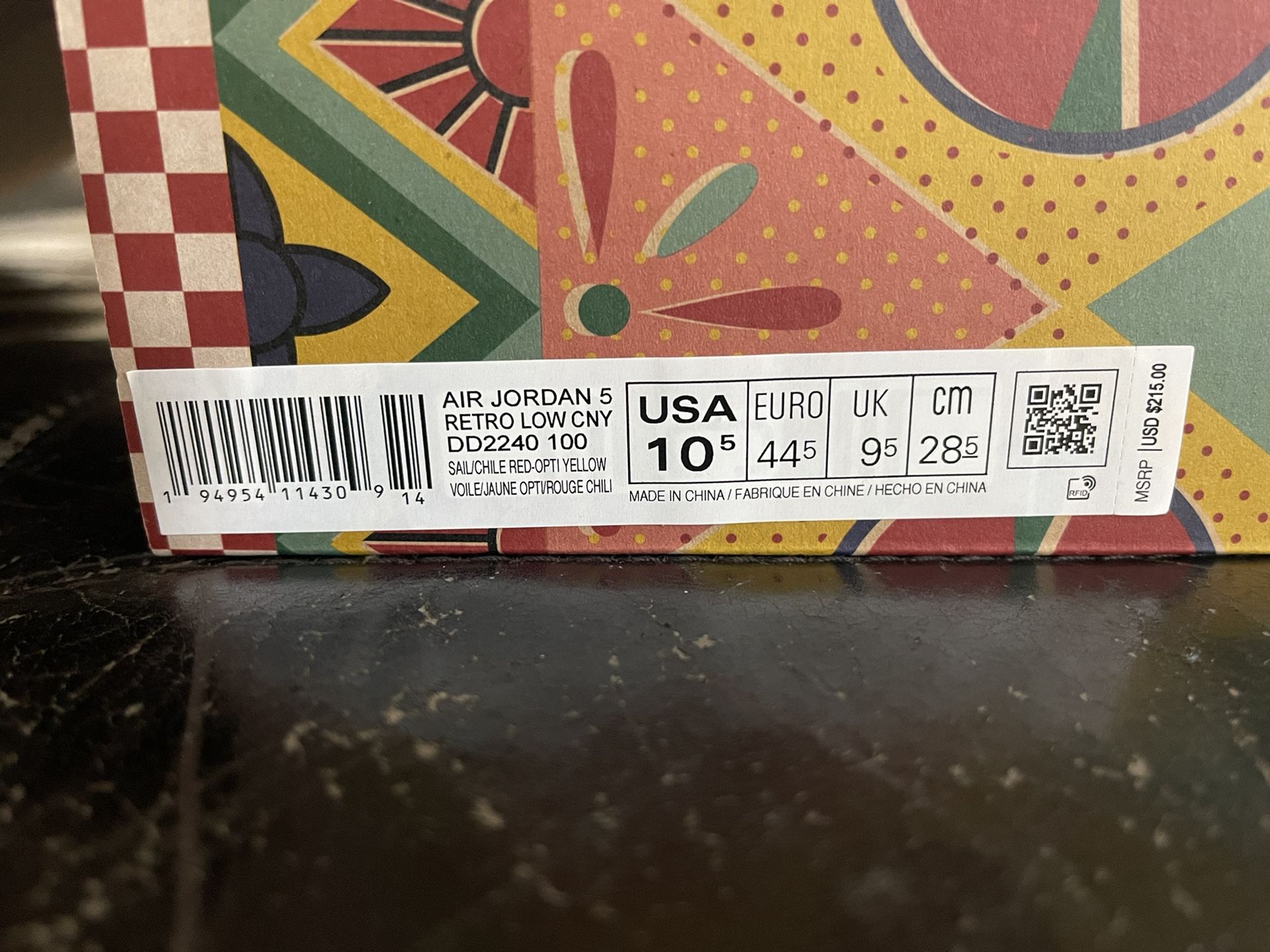 Air Jordan 5 Retro Low CNY - Size 10.5