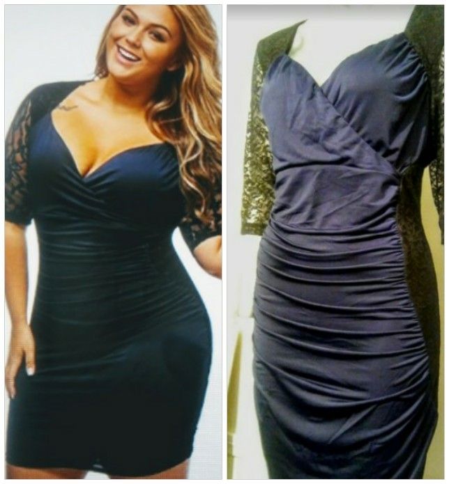 $20 Midnight Blue & Black Lace Party Dress XL & 2x available