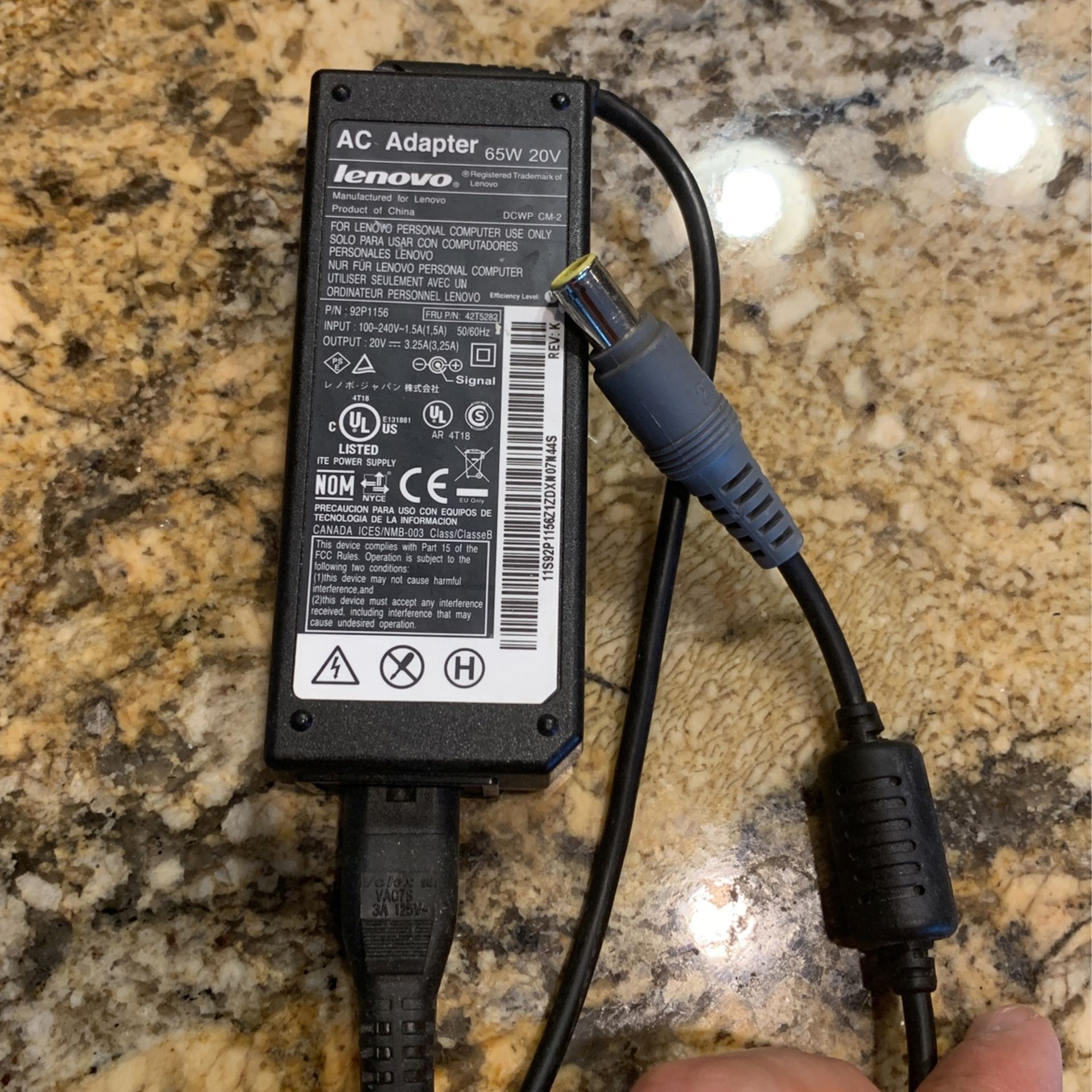 Lenovo 20v 3.25a AC Adapter