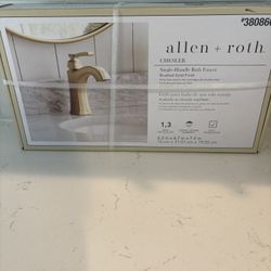 Allen+Roth Chesler SINGLE HANDLE  Bath Sink Faucet  BRUSHED GOLD (contact info removed)