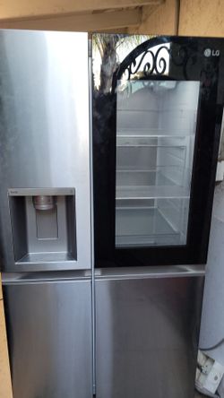 LG REFRIGERATOR WITH INSTAVIEW DOOR AND CRAFT CAN WORKS GREAT CAN DELIVER ANYWHERE