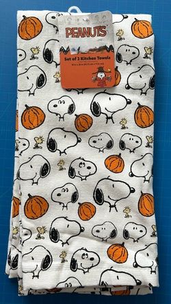 Snoopy & Woodstock "Pumpkins" 2-Pack Kitchen Towels