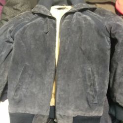 7/8 yr kid v. warm suede blue jacket