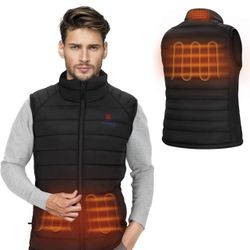 FTVOGUE Lightweight Women’s And Men’sHeated Vest with Battery Pack, Black