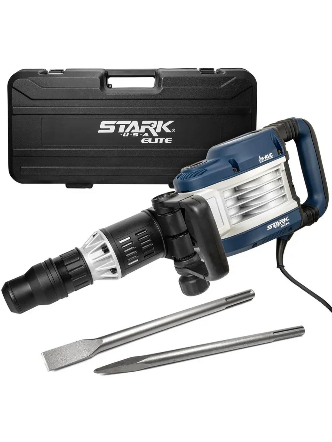 15 Amp 28.75 in. x7.25 in. Corded SDS-MAX Demolition Hammer Jack Hammer Kit with Chisels, Auxiliary Handle and Case