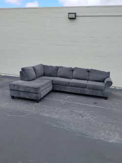 gray Broyhill sectional sofa couch - delivery available