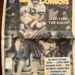 Dallas Cowboys Official Weekly March, ‘80 Newspaper 