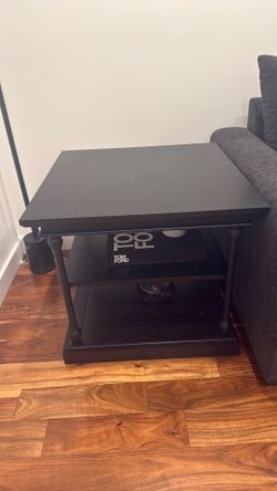 Black side table