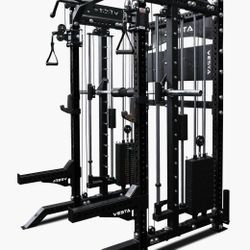 Vesta Fitness 3in1 - Squat Rack Power Cage Functional Trainer with Smith Machine 