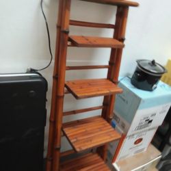 Bamboo Ladder Shelf