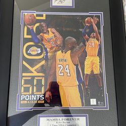 Kobe Autographed Picture Frame