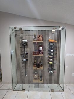 Glass wine cellar in all the measures