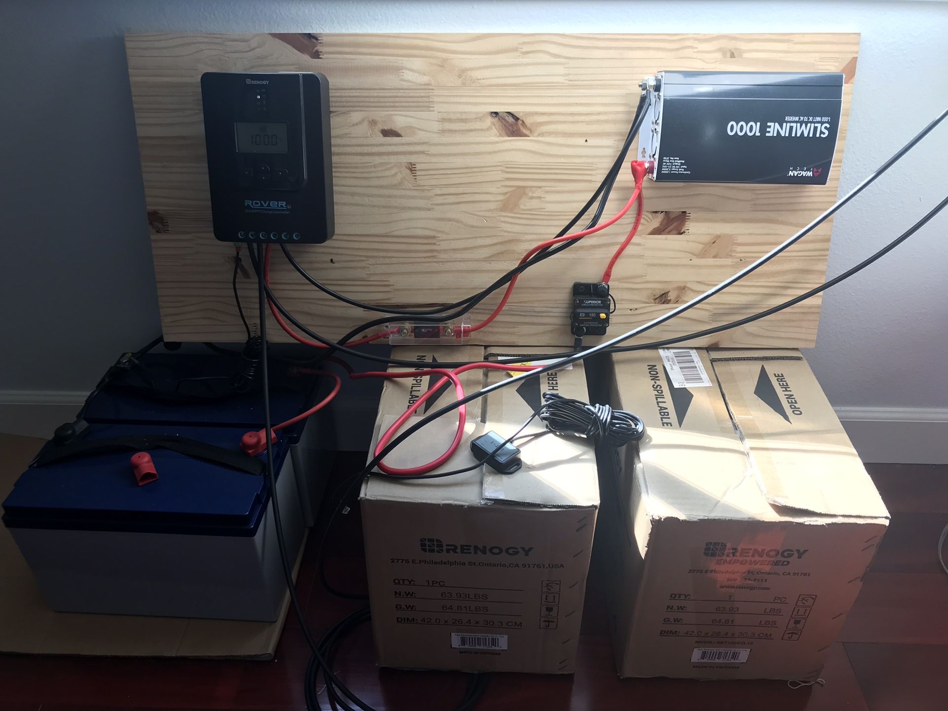 Solar Panel Kit With Gel Batteries (Powering GPU For Minning)