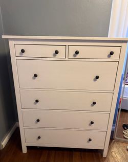 HEMNES 6-drawer dresser, white stain