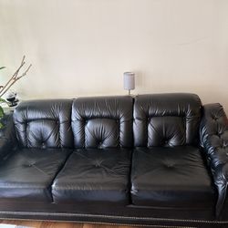 Faux Leather Sofa Blacks