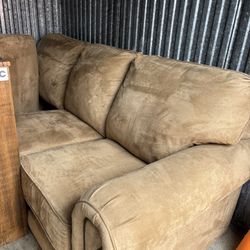 Tan Suede Couch