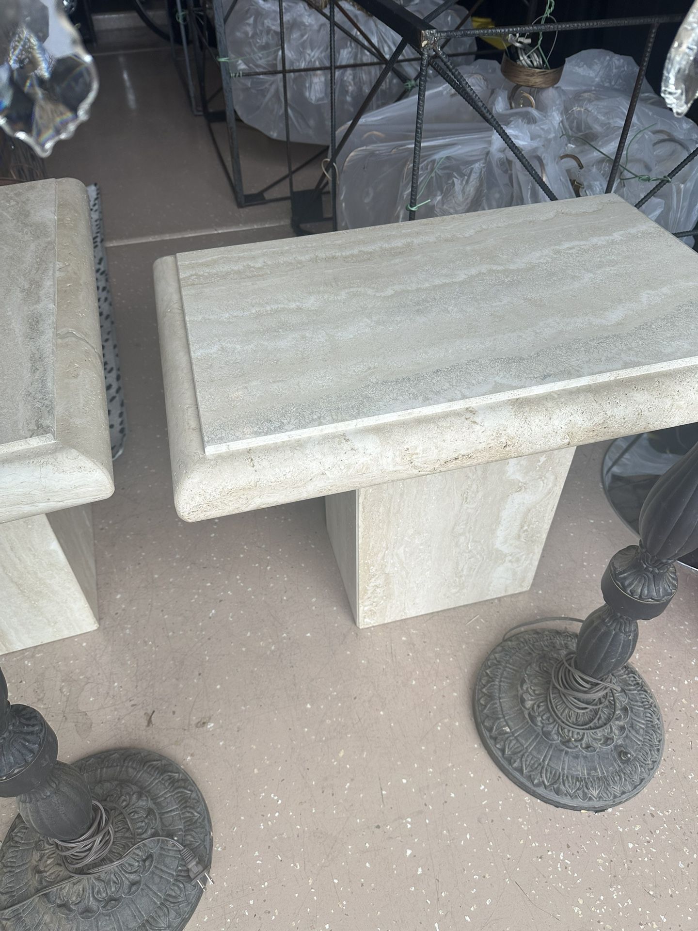 KREISS Marble End Tables (2) $600 Each