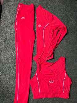 Red aloe three-piece leggings set Red aloe three-piece leggings set