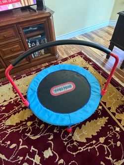 Little Tikes Kids Mini Trampoline with Handle Bar