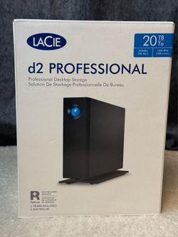LaCie d2 Professional 20TB External Desktop Hard Drive USB-C 7200RPM New Sealed
