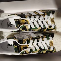 Bape Superstar Camo Adidas Size 12.5