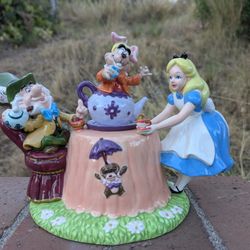 Alice In Wonderland Ceramic Teapot Disney Disneyland Mad Hatter Tea Party 