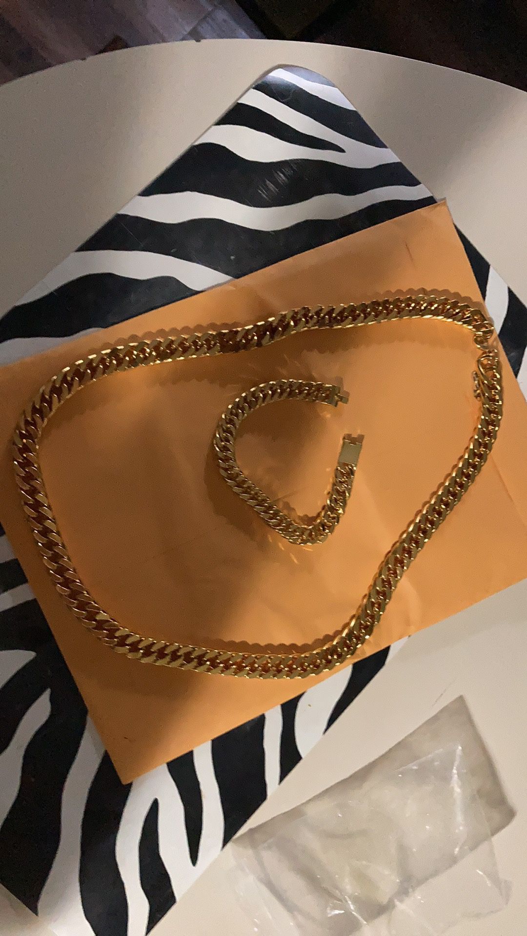 30 inch 14kt 16mm gold filled Miami Cuban link chain and bracelet set 150 obo