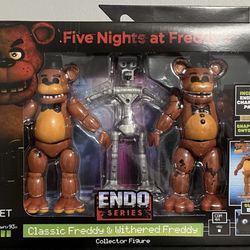 Jazwares Five Nights at Freddy's FNAF Endo Series Classic & Withered Freddy