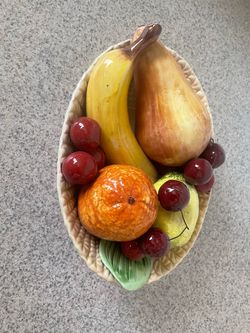 Ceramic Fruit Basket Decorative Centerpiece
