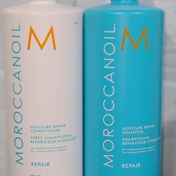 Moroccanoil Moisture Repair Shampoo And Conditioner 33.8 Oz  New 