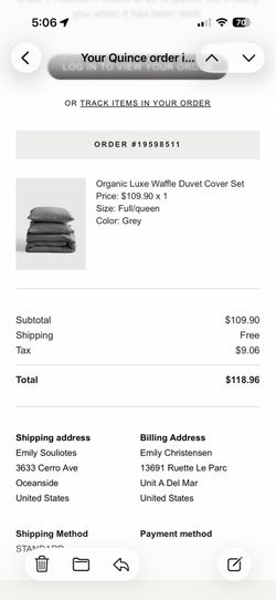 Quince Luxe Waffle Duvet Cover Set - Queen