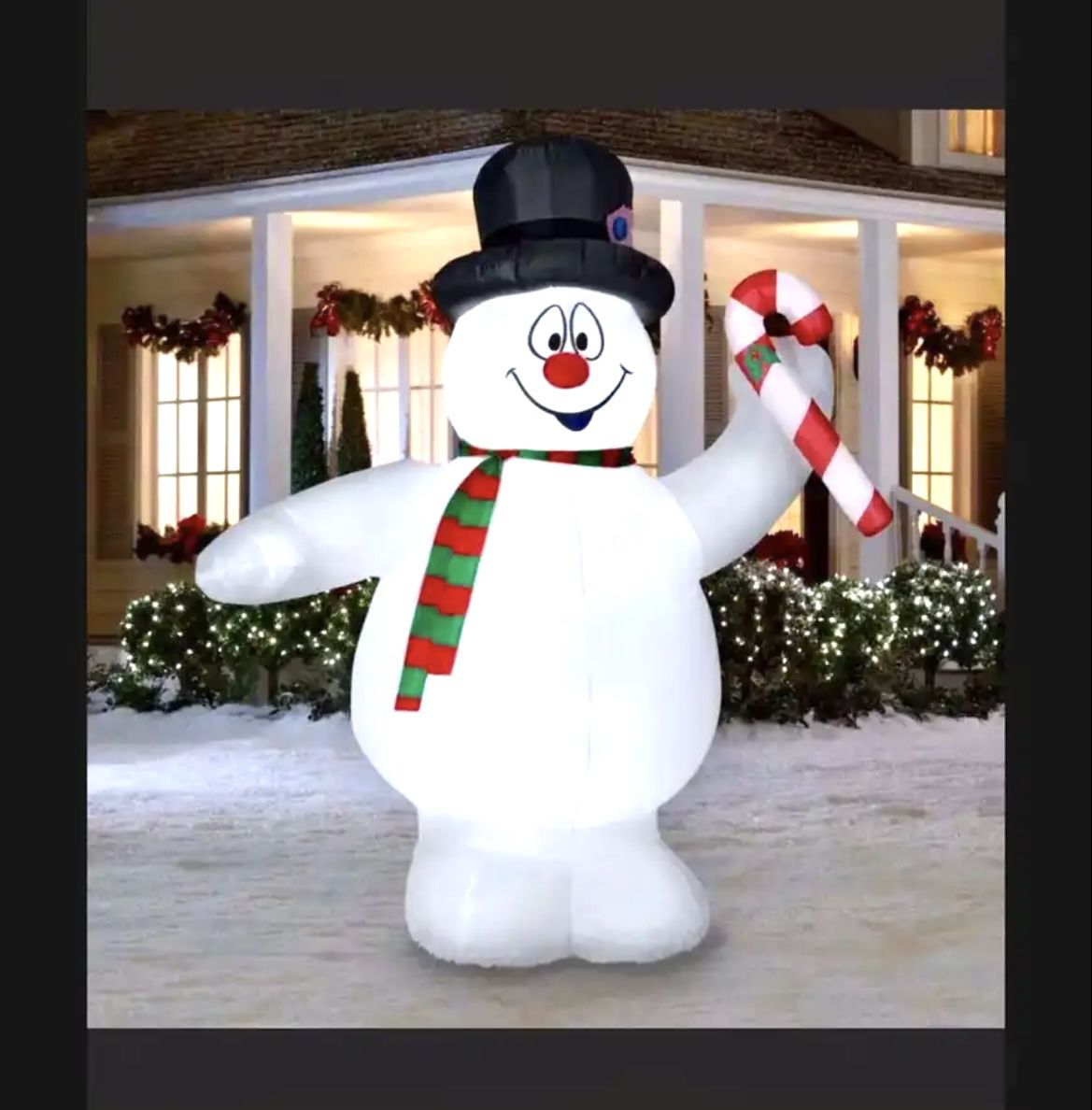 Rare Gemmy 9 Ft FROSTY THE SNOWMAN Airblown Inflatable Outdoor Yard Holiday Decoration