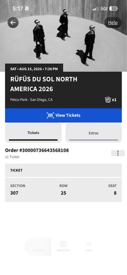 Rufus du sol ticket