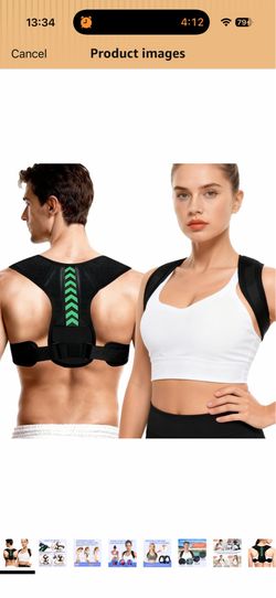 Posture Corrector for Women and Men, Adjustable Back Brace Posture Corrector for Upper & Mid Spine Support, Breathable Back Brace for Improving Neck, 