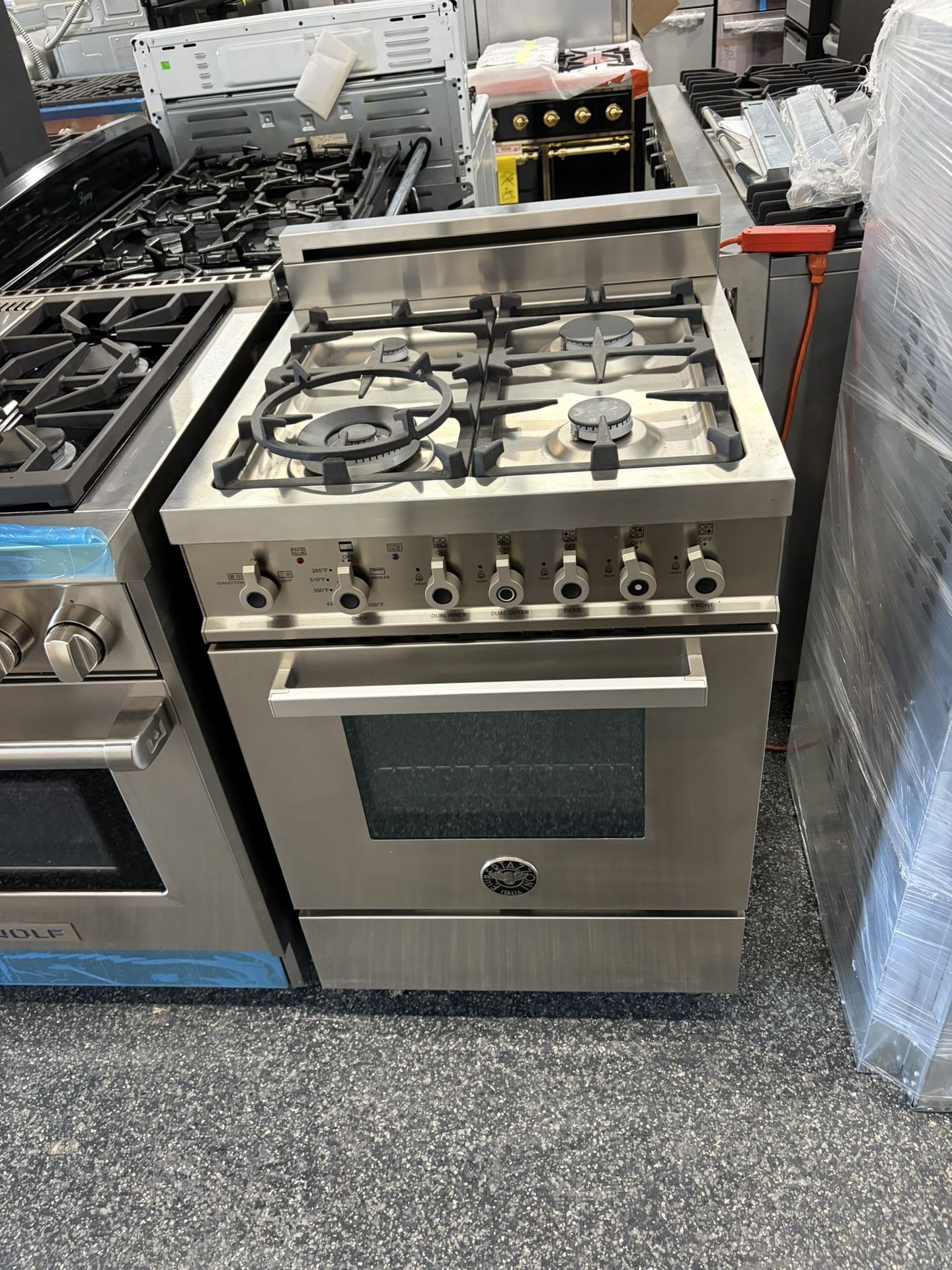 Bertazzoni Stainless Steel 24” Gas Range Stove Professional Series