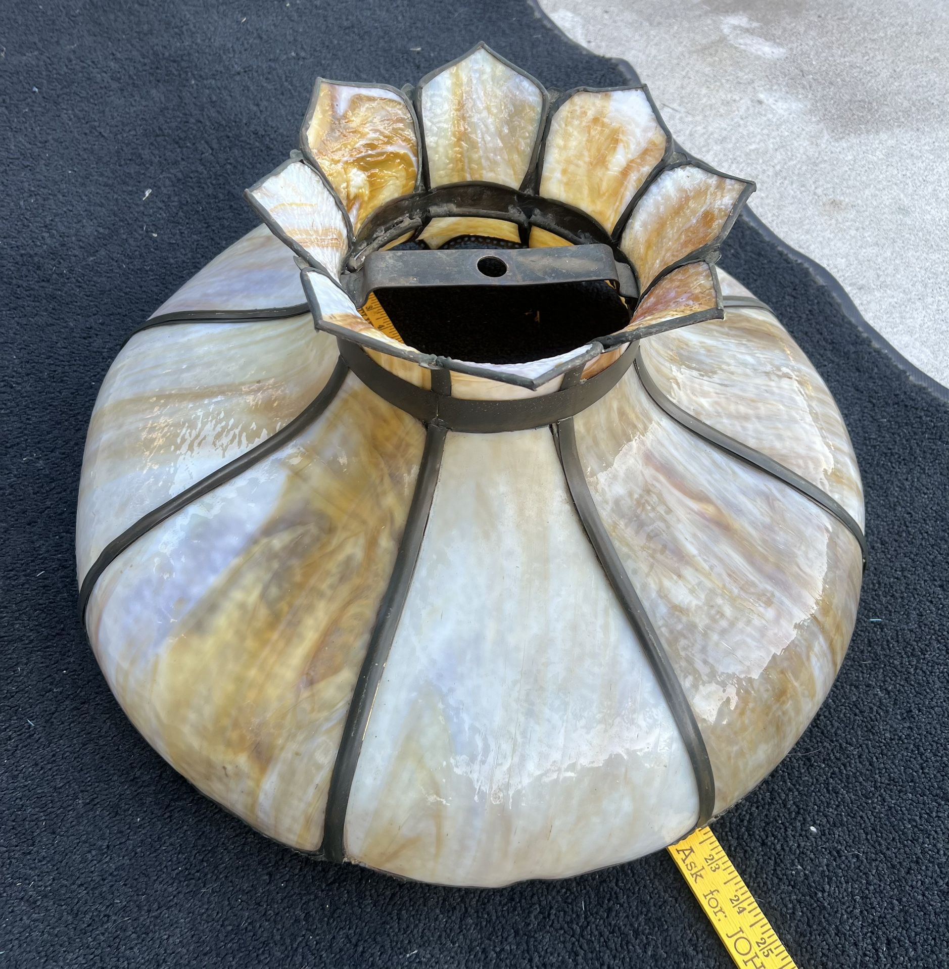 1930s Antique Slag Hanging Light