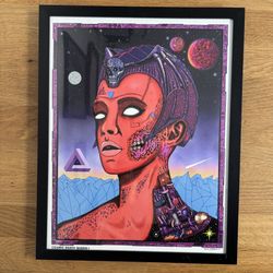 Framed Art Prints Punk Goth Psychedelic Trippy Abstract