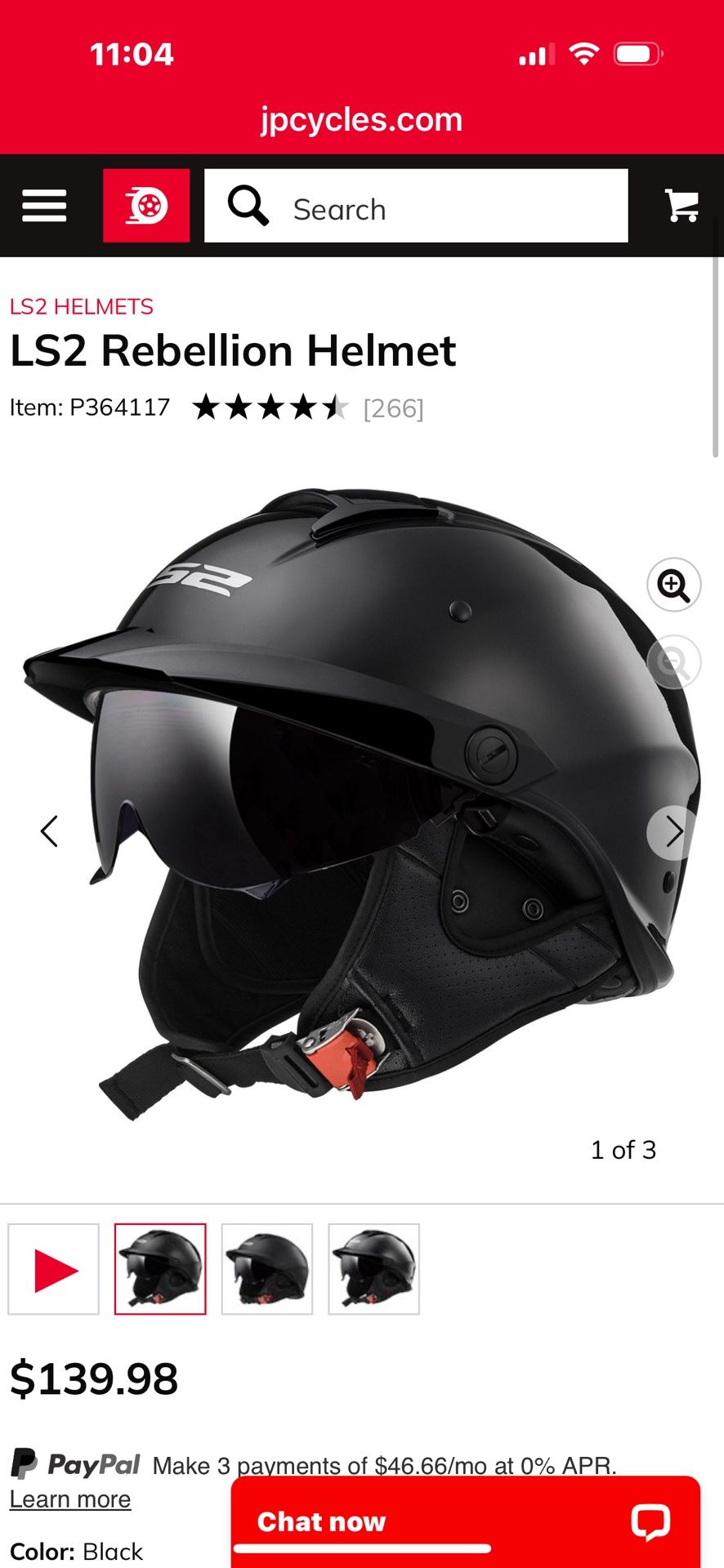 LS2 Rebellion Helmet size large