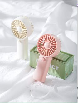 Portable Mini Handheld Fan Battery Powered Travel Camping Office Pink