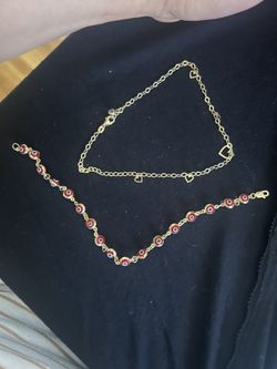 Pulsera De Ojitos Y Tobillera $500