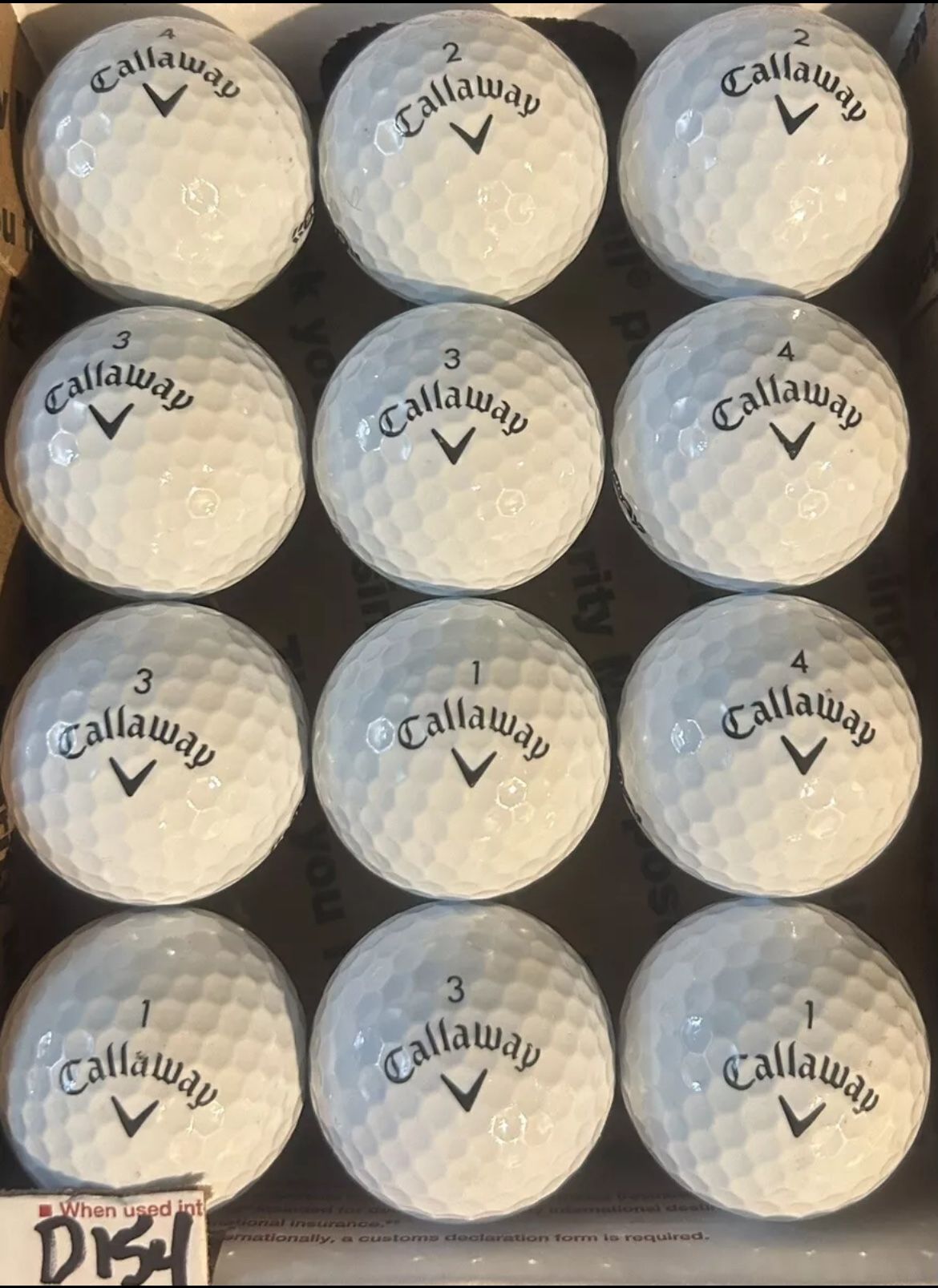 12 Callaway Supersoft Golf Balls 5/4a Lot D154