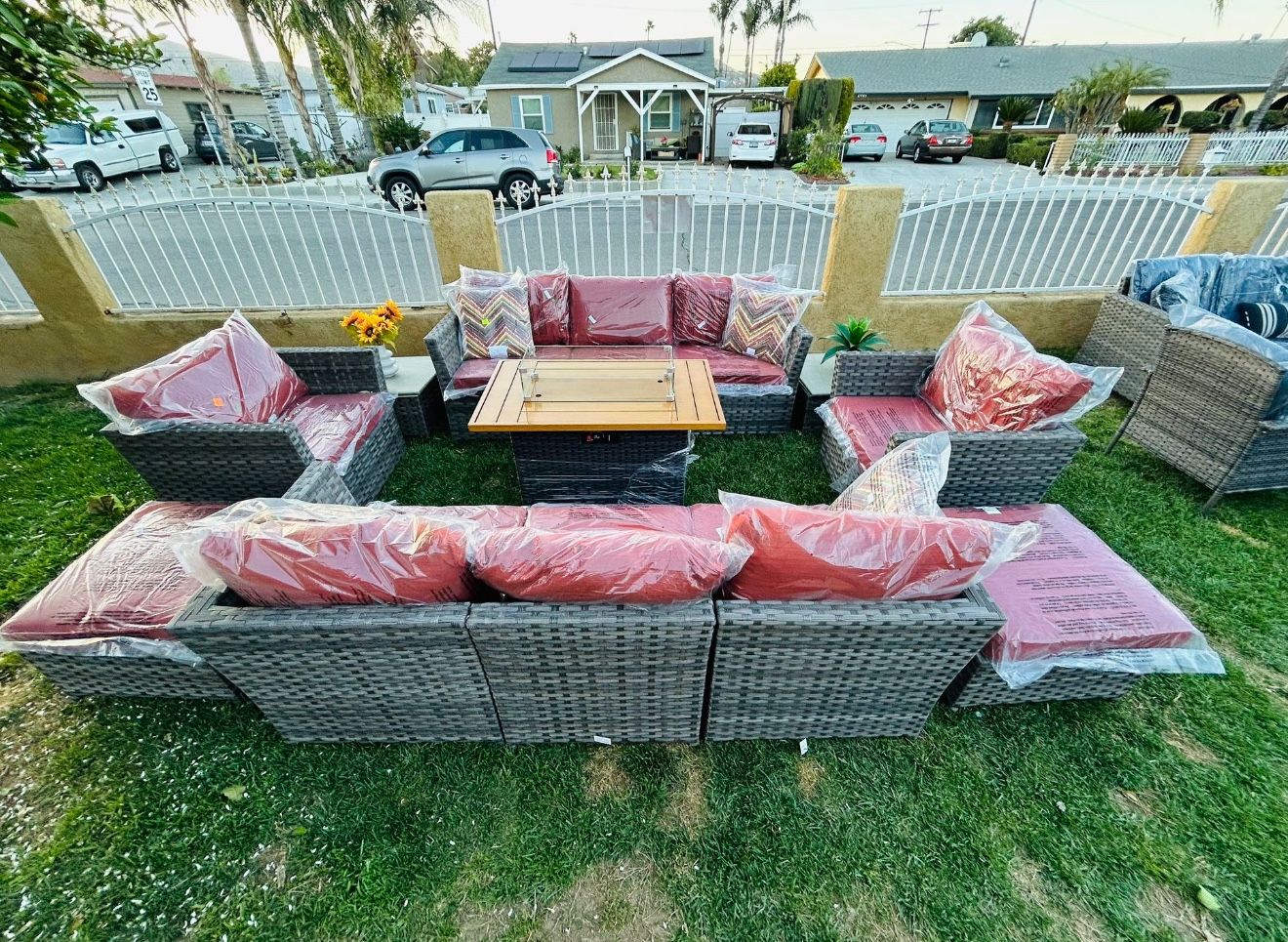 Brand New Patio Outdoor Furniture Set With Fire Pit
