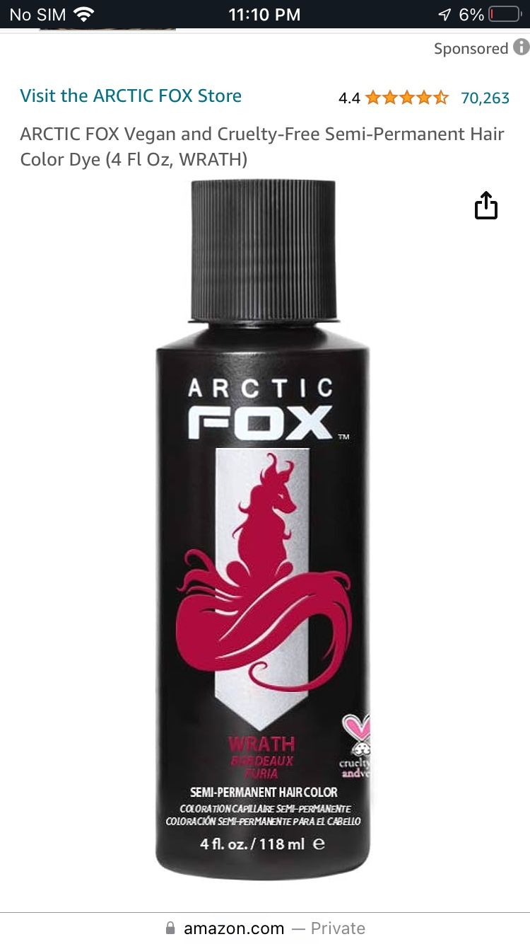 Arctic fox wrath 8 ounce