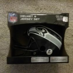 NFL Seattle Seahawks helmet and jersey set