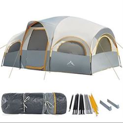 GoHimal 8 Person Tent for Camping, Waterproof Windproof Family Tent with Ra