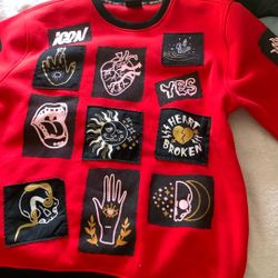 Red And Black Switch Design Hoodie 