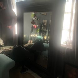 XL HUGE BEAUTIFUL ANTIQUE MIRROR 